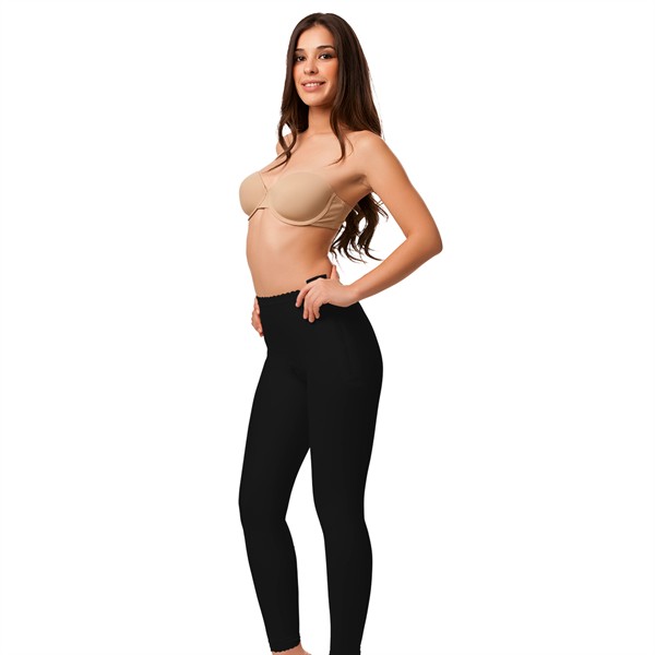 ISAVELA Taillen Kompressionshose, volle Beinlänge, Haken-Ösenverschluss, BL, XS - 3XL